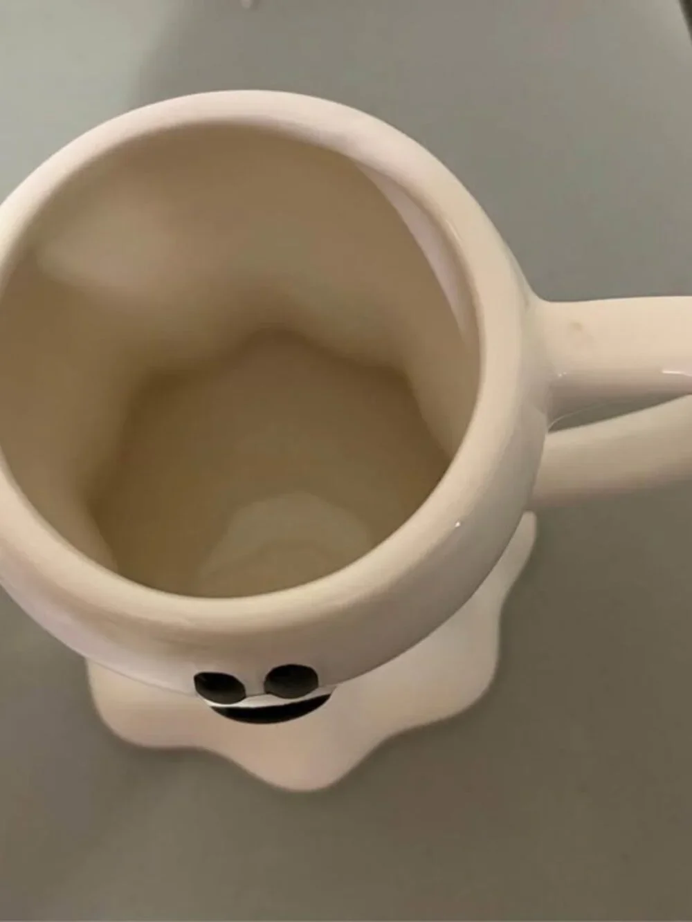 Disney Mickey Mouse Ghost Halloween Mug Cup w/ Lid Topper